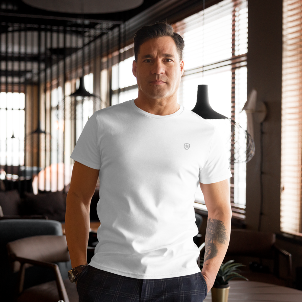 White c/side logo embroided shirt