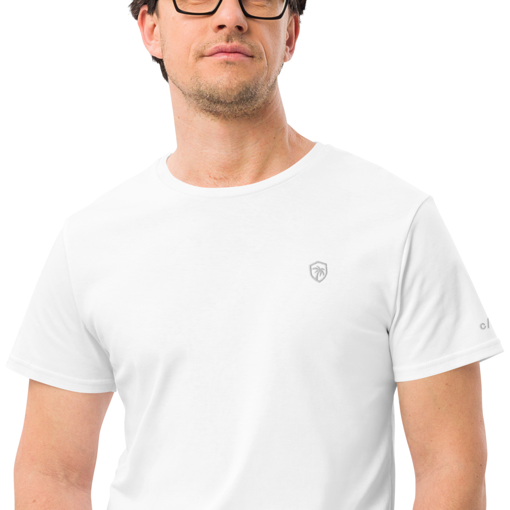 White c/side logo embroided shirt